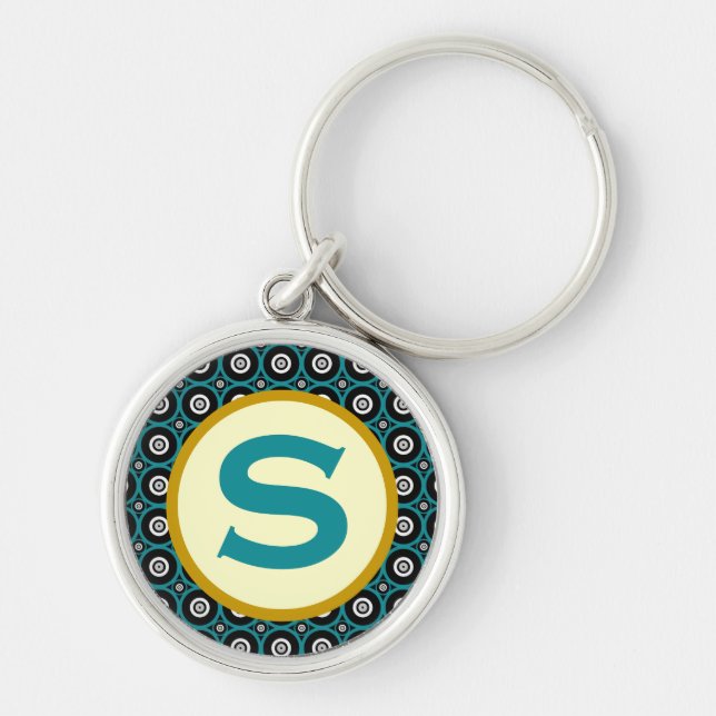 steel belted Monogram Key Ring (Front)