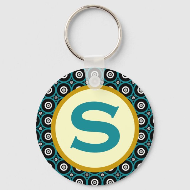 steel belted Monogram Key Ring (Front)