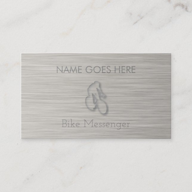 "Steel" Bike Messenger Business Cards (Front)
