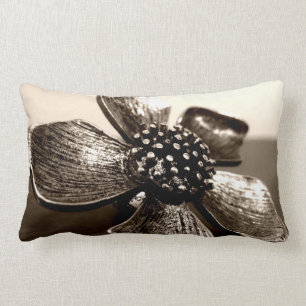 Steel blossom antique photo pillow