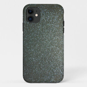 Steel Blue Grey Faux Glitter iPhone 11 Case