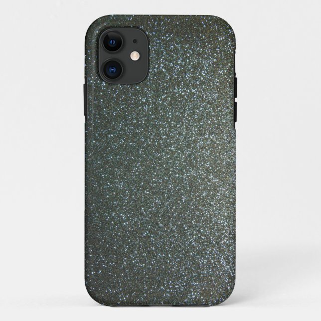 Steel Blue Grey Faux Glitter Case-Mate iPhone Case (Back)
