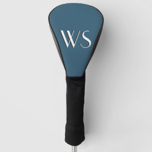 Steel Blue Initialised Golf Head Cover