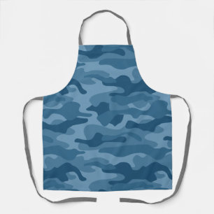 Steel Blue Monocolor Camo Apron