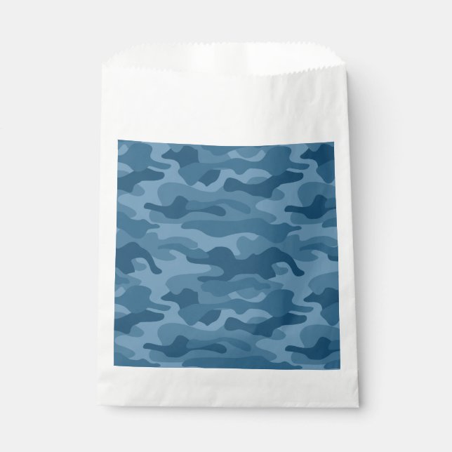 Steel Blue Monocolor Camo Favour Bag (Front)