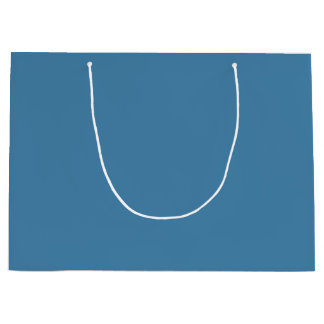 Steel Blue Solid Blank Colour Large Gift Bag