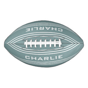 Steel Blue Stripes custom monogram football