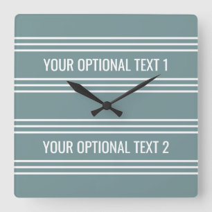 Steel Blue Stripes custom wall clock