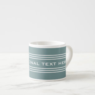 Steel Blue Stripes Optional Text Custom mugs