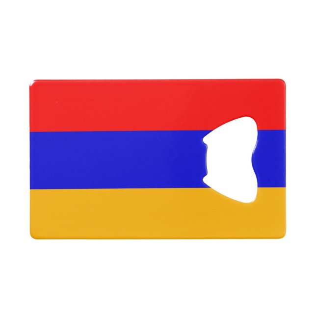 Steel Bottle Opener with flag of Armenia (Front (Horizontal))