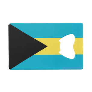 Steel Bottle Opener with flag of Bahamas