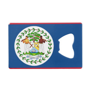 Steel Bottle Opener with flag of Belise