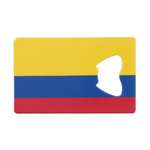 Steel Bottle Opener with flag of Colombia