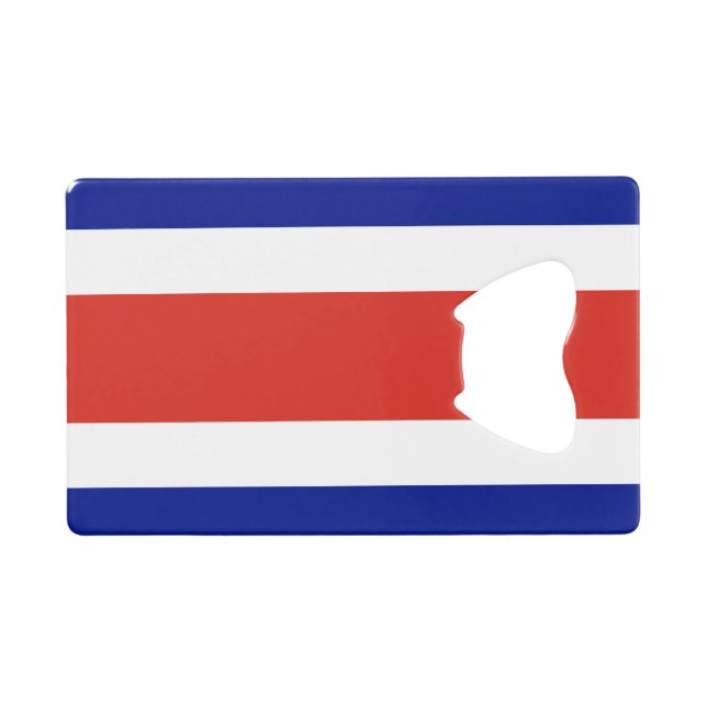 Steel Bottle Opener with flag of Costa Rica (Front (Horizontal))