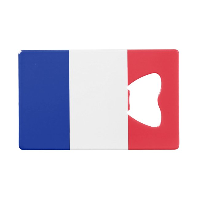 Steel Bottle Opener with flag of France (Front (Horizontal))