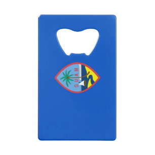 Steel Bottle Opener with flag of Guam, USA