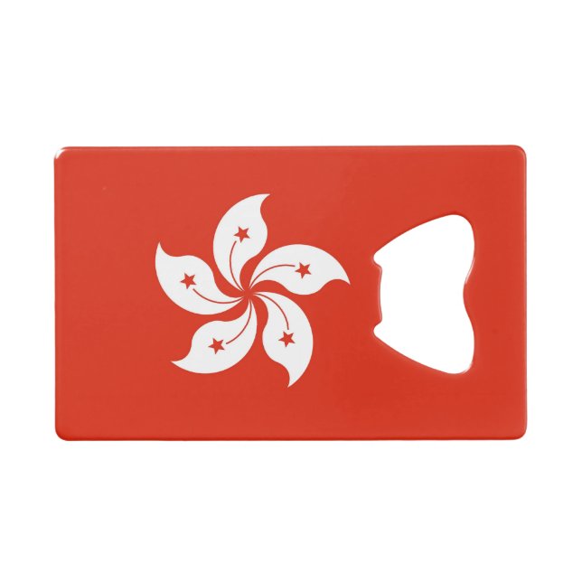 Steel Bottle Opener with flag of Hong Kong (Front (Horizontal))