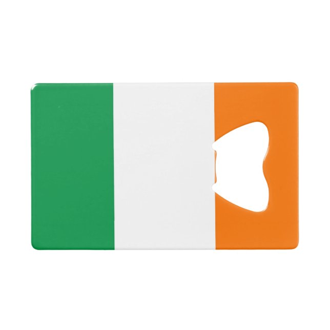Steel Bottle Opener with flag of Ireland (Front (Horizontal))