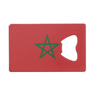 Steel Bottle Opener with flag of Morocco