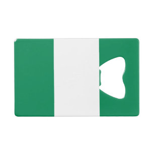 Steel Bottle Opener with flag of Nigeria