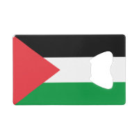 Steel Bottle Opener with flag of Palestine