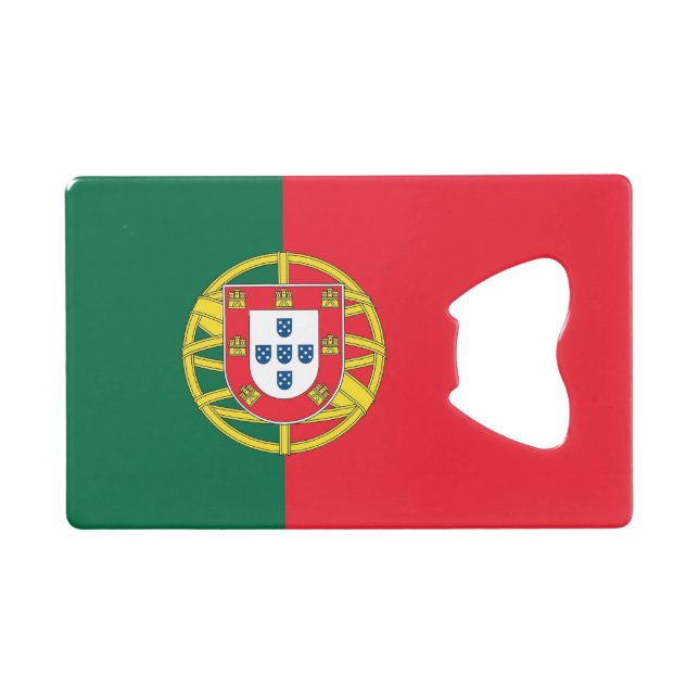 Steel Bottle Opener with flag of Portugal (Front (Horizontal))