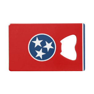 Steel Bottle Opener with flag of Tennessee