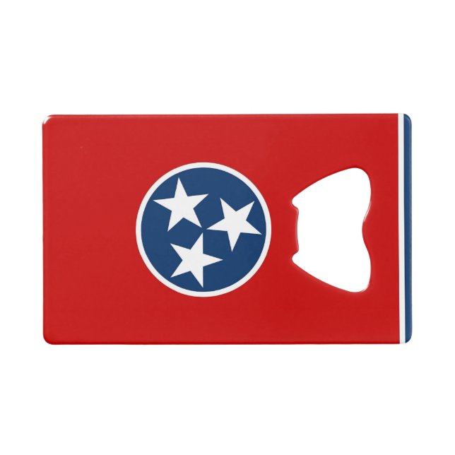 Steel Bottle Opener with flag of Tennessee (Front (Horizontal))