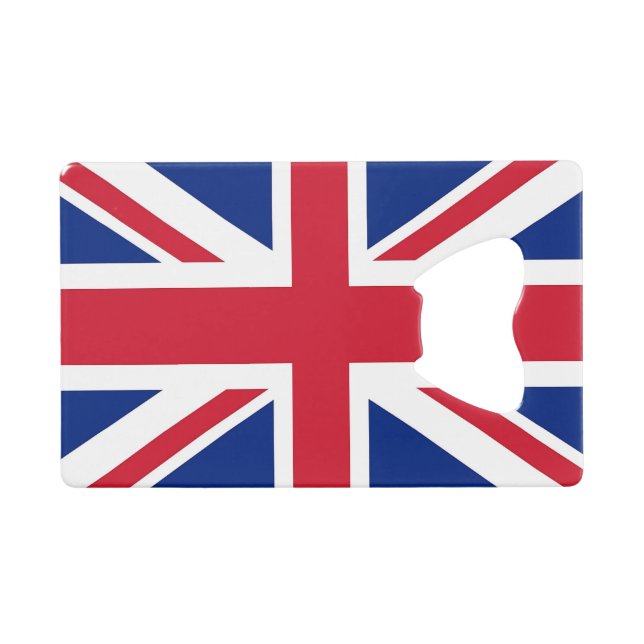 Steel Bottle Opener with flag of United Kingdom (Front (Horizontal))