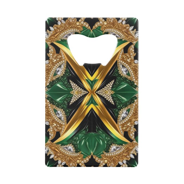 Steel Bottle Opener with Jamaica Colours (Front)