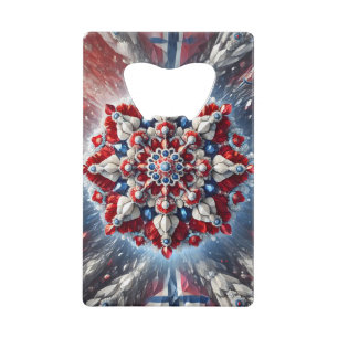 Steel Bottle Opener with Norway Colours