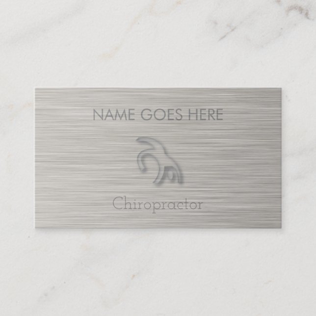 "Steel" Chiropractor Business Cards (Front)