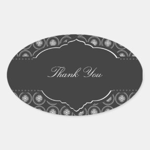 Steel Circles Thank You Sticker