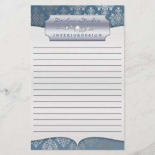 Steel Dashing Damask Lined Business Stationary Stationery
