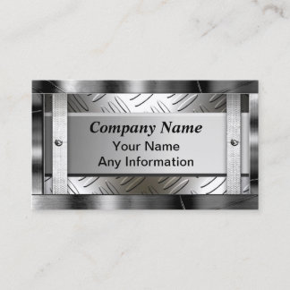 Steel Diamond Pattern Metal Business Card