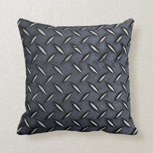 Steel Diamond Plate Look pillow
