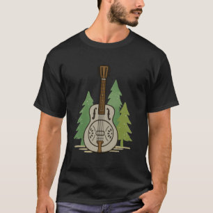 Steel Dobro Forest Rustic Music Lover Art  T-Shirt