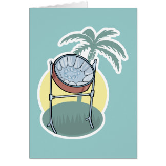 steel drum and palm tree design