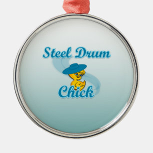 Steel Drum Chick #3 Metal Ornament