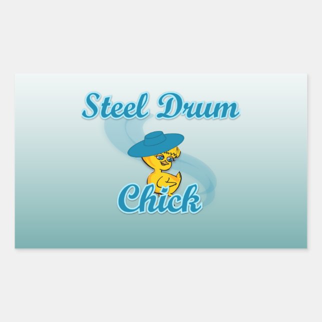 Steel Drum Chick #3 Rectangular Sticker (Front)