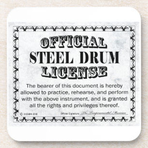 Steel Drum License Coaster