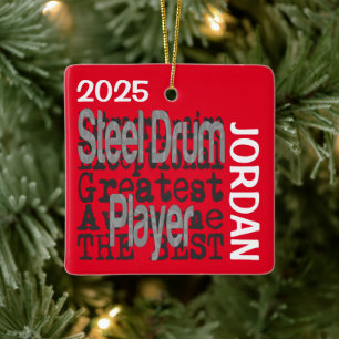 Steel Drum Player Extraordinaire CUSTOM Ceramic Ornament