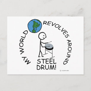 Steel Drum - World Revolves Around Postcard