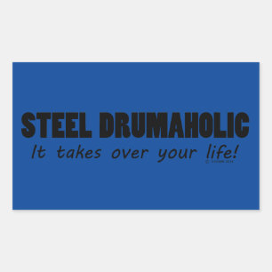 Steel Drumaholic Life Rectangular Sticker