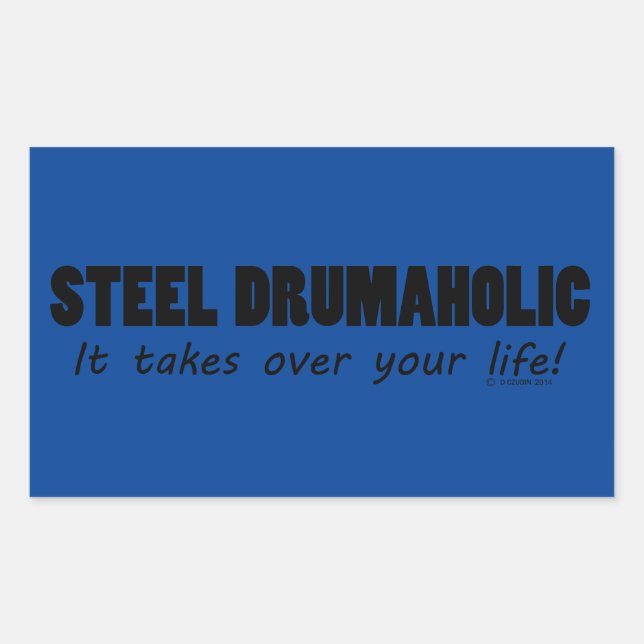 Steel Drumaholic Life Rectangular Sticker (Front)