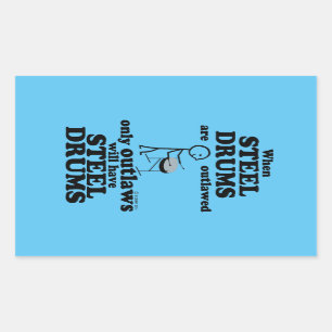 Steel Drums Outlawed Rectangular Sticker