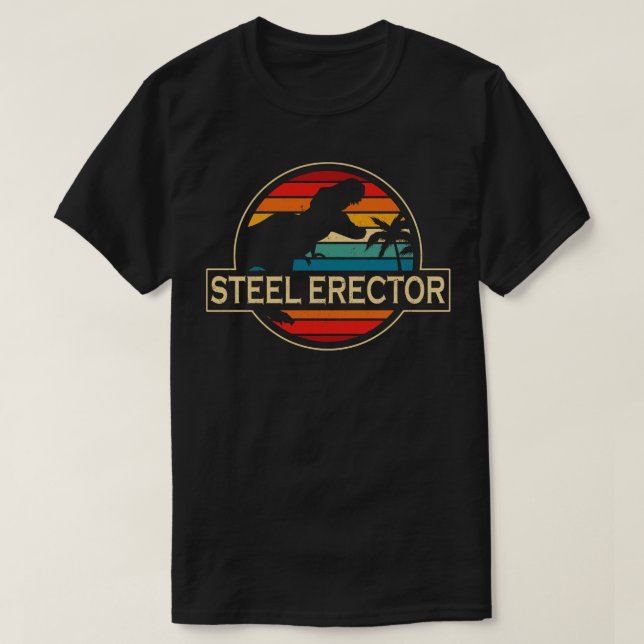 Steel Erector Dinosaur T-Shirt (Design Front)