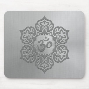 Steel Floral Ohm Design Mouse Pad