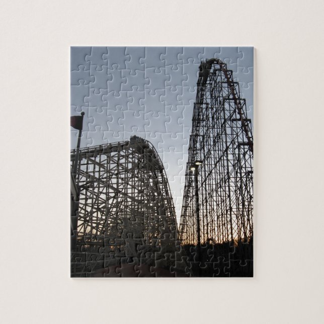 Steel Force and Thunderhawk Dorney Park Jigsaw Puzzle (Vertical)