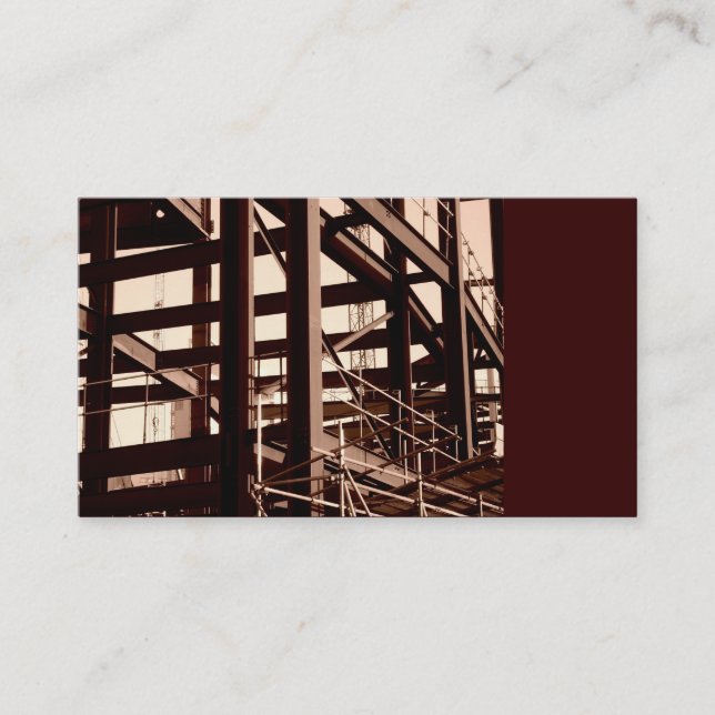 Steel Frame Construction, Mini Photo Business Card (Front)